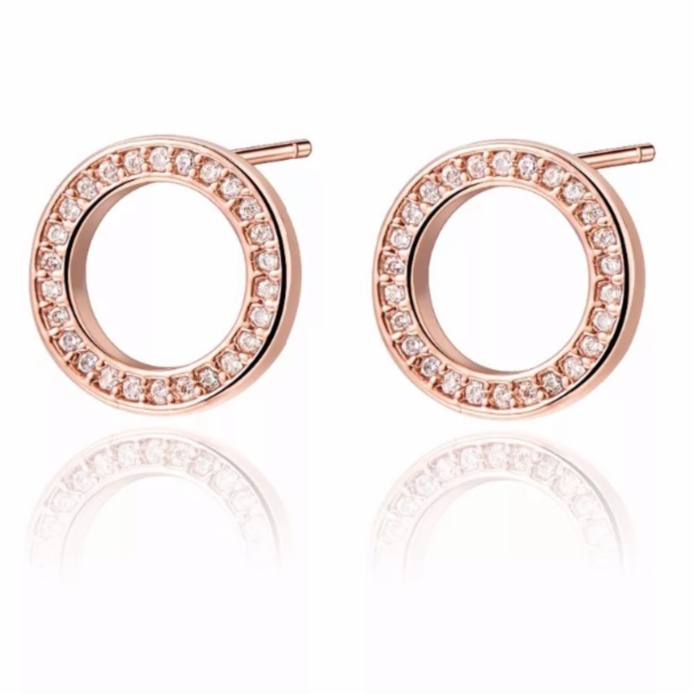 NEW rose gold plated earrings - Picture 2 of 3